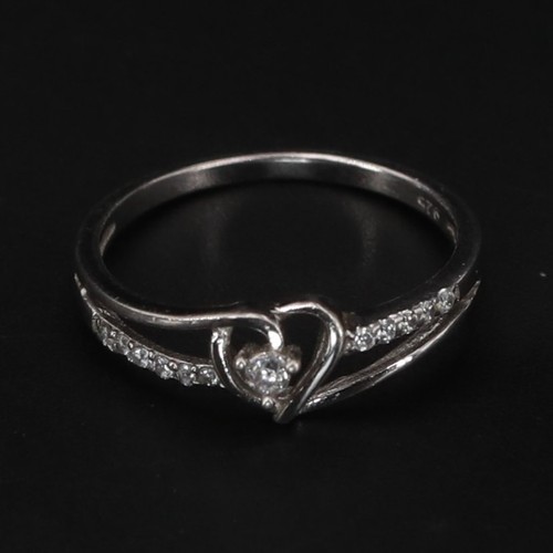 Anello Promessa Love Only You In My Heart – Donna – Tonalità Argento Con Zircone 0,25 Carati