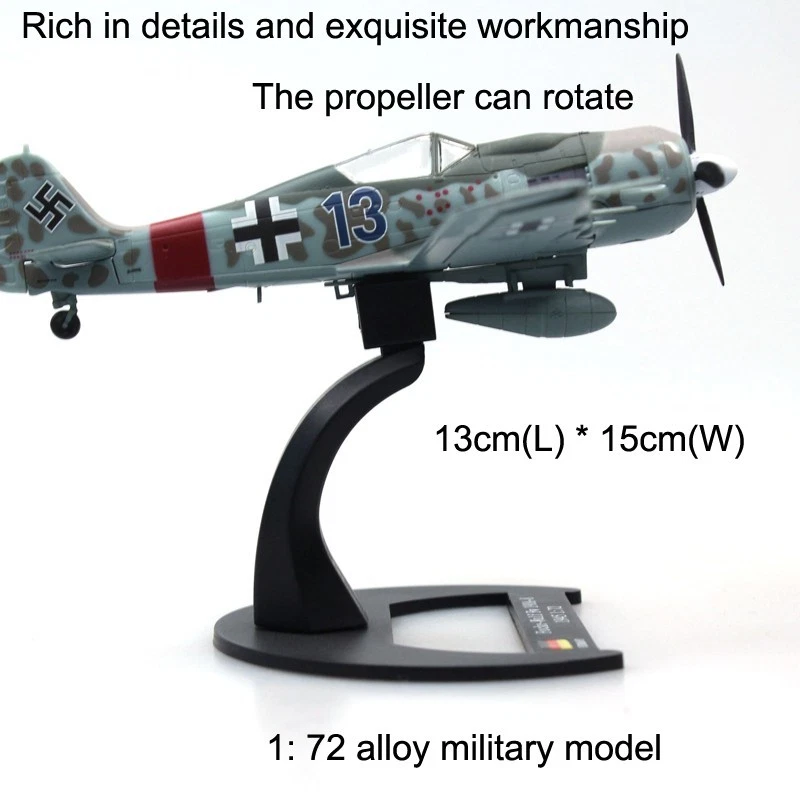 1:72 Luftwaffe Focke-Wulf Fw 190 A-8 Fighter Model Diecast Military Collection - Image 2 of 4