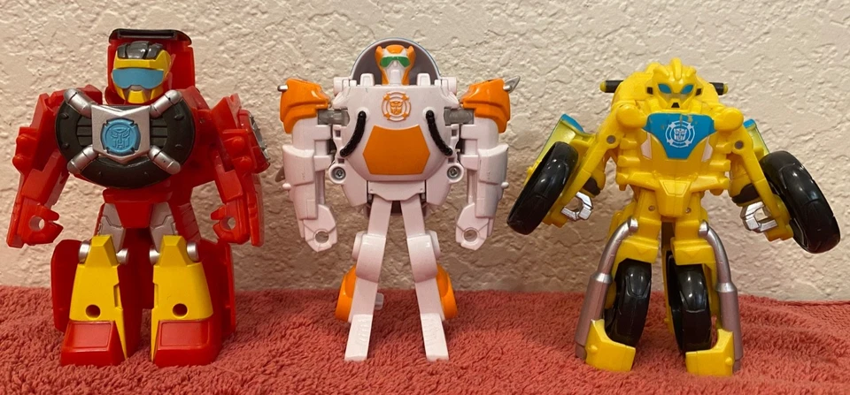 Transformers Playskool Heroes Rescue Bots 2018 Lote: Hot Shot, Bumblebee, Blades Foto 4 de 4