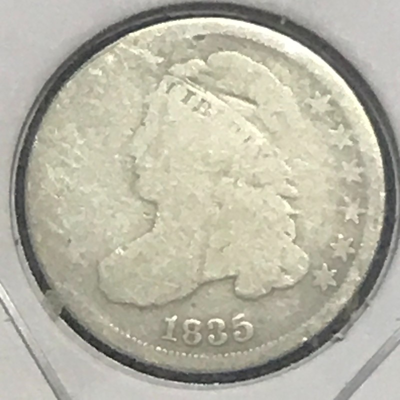 U.S. Bust Dime AG 1835