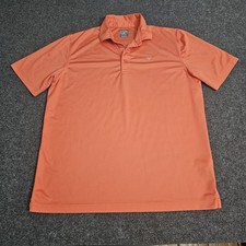 Callaway Polo Shirt Men s Medium Peach Opti Dri Golf Short Sleeve Performance