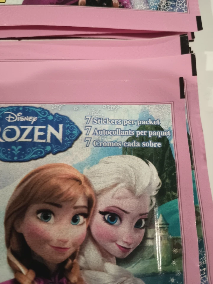 Disney Frozen Sticker Pack Lote de 40 Packs Panini Sellados 7 Pegatinas por Pack Foto 3 de 3