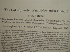 Rivlin, R.S. The Hydrodynamics of Non-Newtonian Flui...