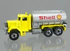 Vintage 1979 Hot Wheels Diecast 1/64 Yellow Peterbilt Shell Oil Gas Tanker Truck