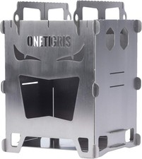 OneTigris ROCUBOID Buschbox Titanium faltbarer Hobo Kocher Camping-Kocher Titan