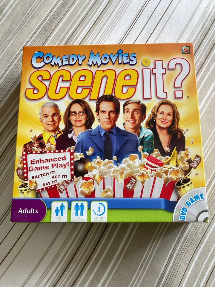 Mattel Deluxe Comedy Movies Scene It Adult version DVD Board Game Complete - Image 2 of 4