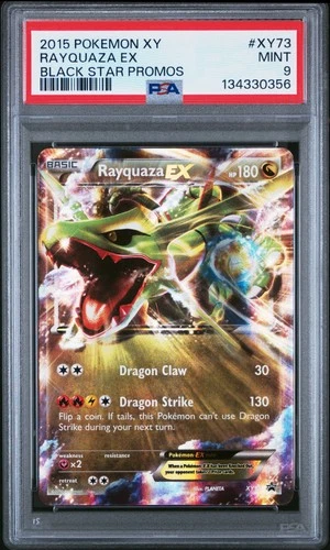 2015 POKEMON XY BLACK STAR PROMOS #XY73 RAYQUAZA EX PSA 9
