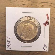 1918-S Standing Liberty Quarter San Francisco Silver 25C Circulated