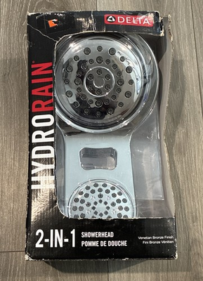 #ad #ad Delta HydroRain 2 In 1 Chrome Shower Head 58580 PK Open Box $50.00