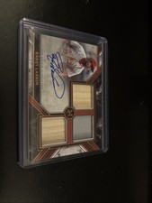 2022 Topps Museum Swatches Triple Relic Autographs Barry Larkin #SWTRA-BL /25