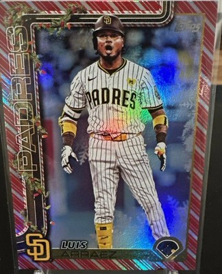 Luis Arraez 2025 Topps Holiday STOCKING STUFFER SSP Candy Cane 