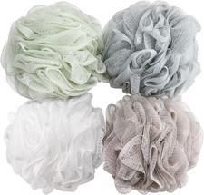 Bath Sponge Shower Loofahs (60G/Pcs) Mesh Pouf Bath Scrunchies Body Wash Puff Pa