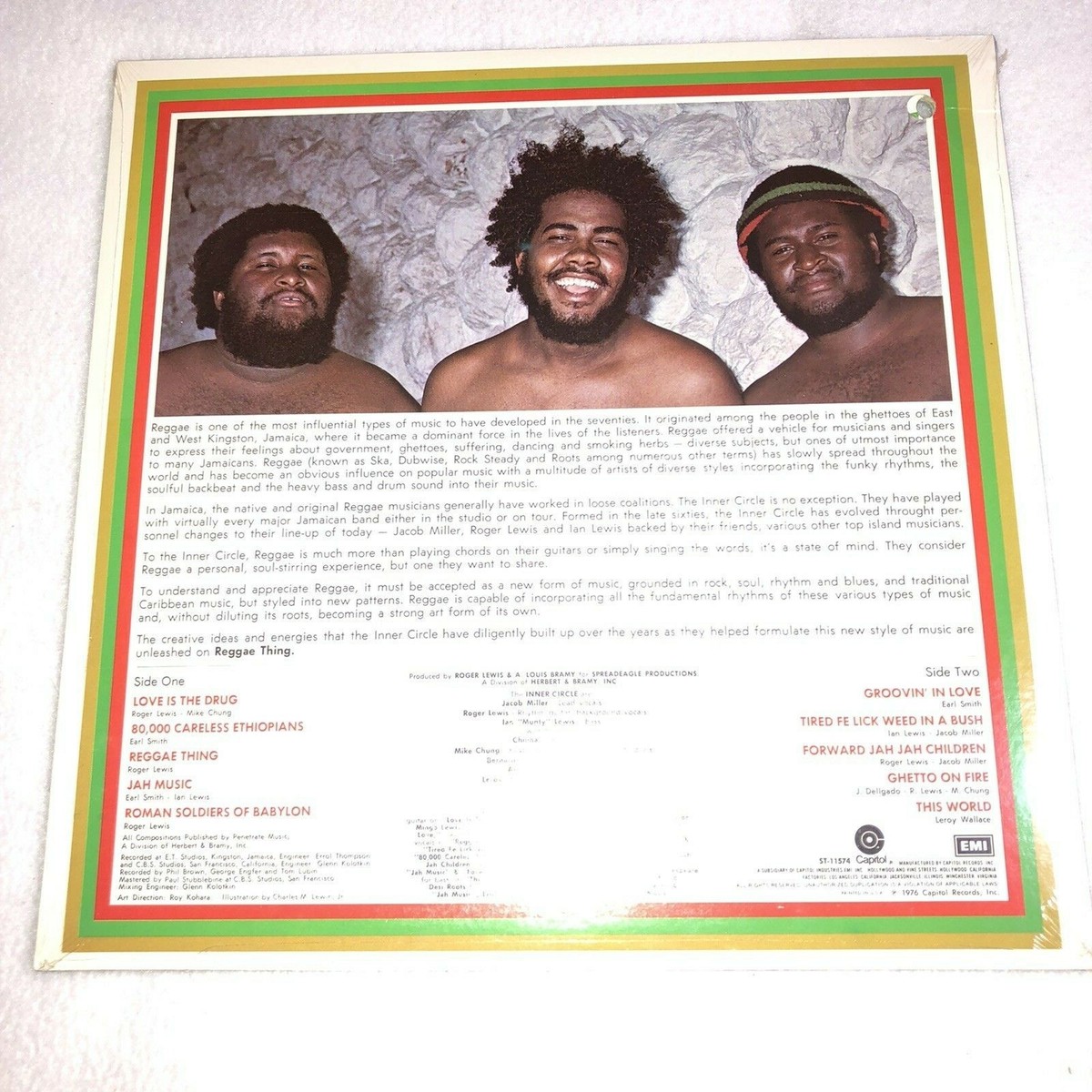 Inner Circle Reggae Thing 1976 Vinyl LP Capitol Records
