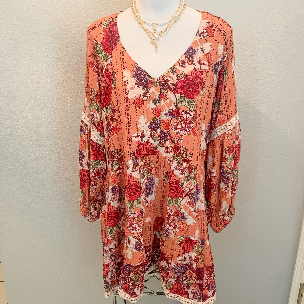 Women's Nostalgia Boho Summer Babydoll Dress Peasant Floral Size Medium | eBay Women's Nostalgia Boho Summer Babydoll Dress Peasant Floral Size Medium | eBay