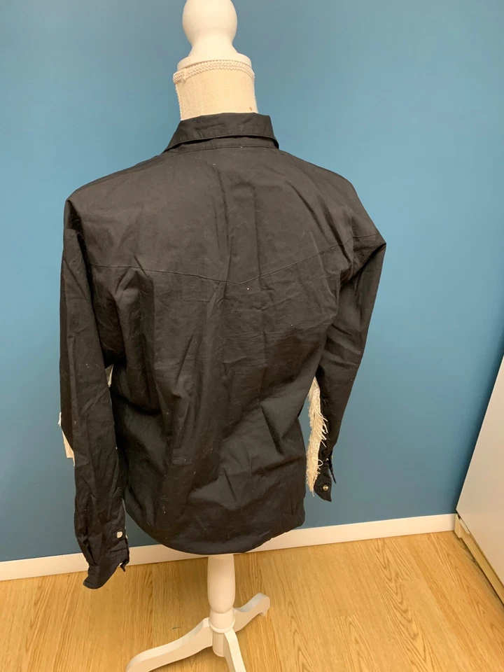 Vaquero Western Vintage Ranch & Town Manga Larga Perla A Presión Hecho en EE. UU. xsmall Foto 2 de 4