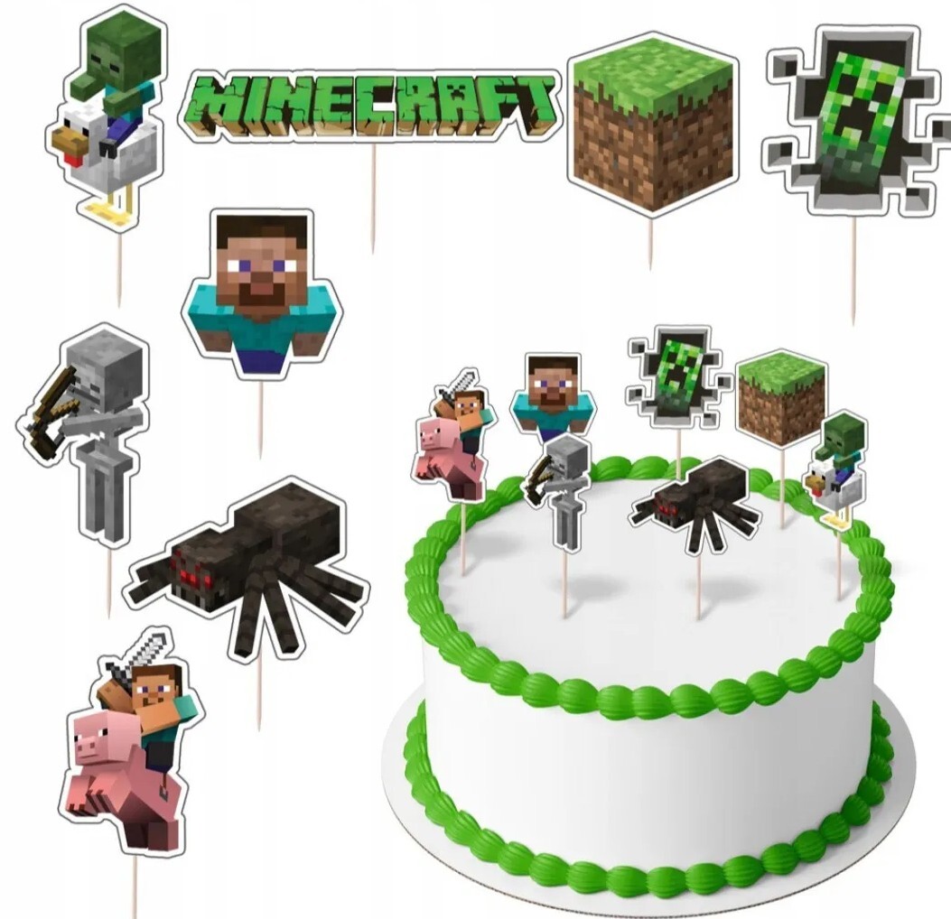 Minecraft Set Topper Birthday Cake Topper Cake Boys Boy Sweet Decoration |  eBay