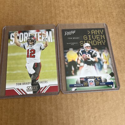 TOM BRADY 2021 Prestige ANY GIVEN SUNDAY #AGS-TB2 & Score Team #ST25 Cards (b3)