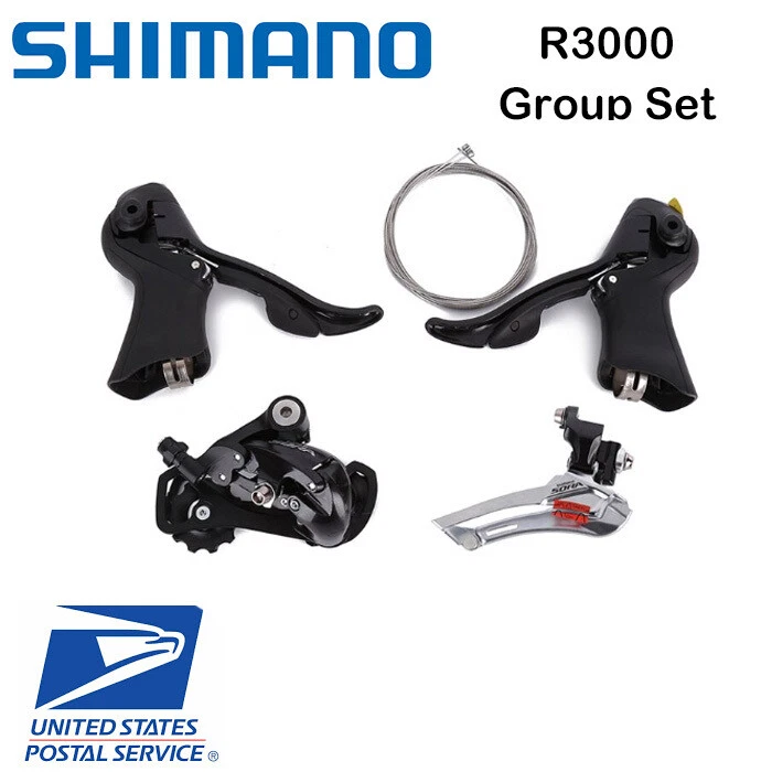 Shimano SORA R3000 3pcs Groupset Front Rear Derailleur Brake Lever