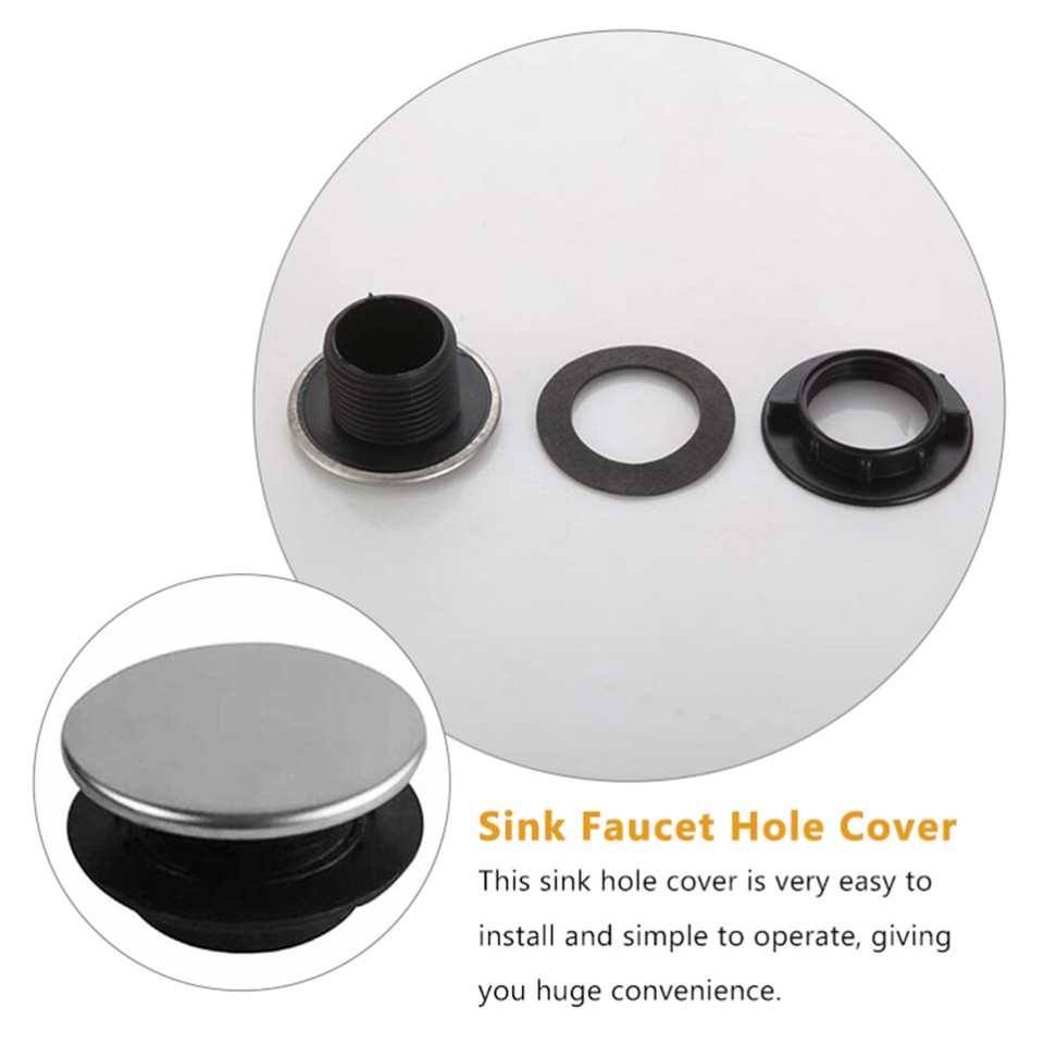 3 Pcs Bathtub Hole Cover for Faucet Drain Plug Sink Highend Decoration