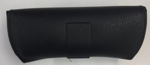 Black Leather Case for Sunglasses Snap Travel Carrying Brand New - Picture 2 of 3