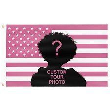 Custom Pink American Flag 3X5FT Personalized Flags Design Your Image Photo
