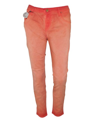 Met Jeans Donna 41 Eu37 W27 M Medium Arancione Skinny Made Italy Cotone Basso - Picture 6 of 24