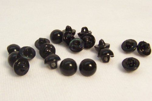 Sassy Bears 5mm Solid Black Sew-in Eyes for bears dolls puppets and crafts