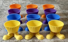 Wilton Silly Feet Silicone Cupcake Baking Cups Set of 12 Novelty Muffin Liners