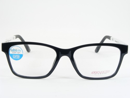 SOLANO CL 90007 A Black /White RARE EYEGLASSES FRAME B-MEMORY ULTEM 51-17-140mm - Picture 2 of 11