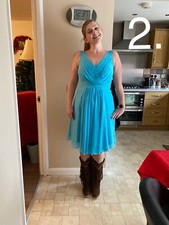 Aqua Blue Brodesmaid/Prom Dress