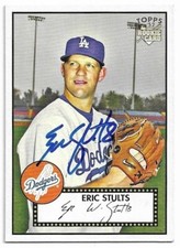 ERIC STULTS Autographed Signed 2007 Topps 52 card #106 Los Angeles Dodgers