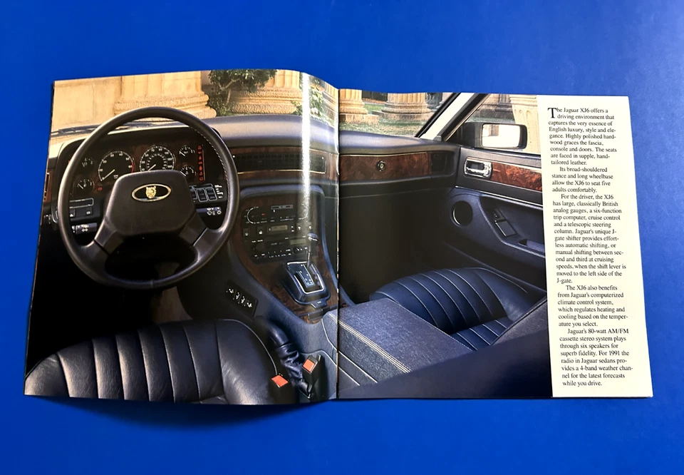1991 Jaguar XJ6 Sovereign XJS Convertible 14-page Original Car Sales Brochure Foto 3 de 4