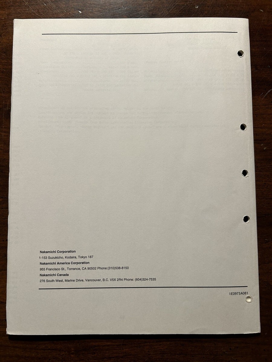 Nakamichi AV-3s Audio Video AV Receiver Service Manual Original