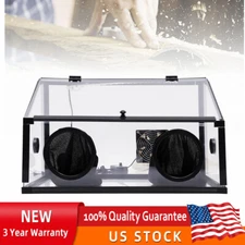 Fully Enclosed Electric Grinding Table Polisher Dust Box Acrylic Cover+LED Light