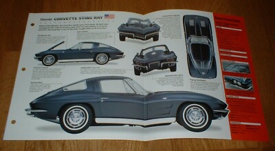 1963 CHEVY CORVETTE STINGRAY SPEC SHEET BROCHURE POSTER PRINT PHOTO 63 STING RAY