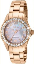 NEW Invicta 14030 Rose Angel Blush Morganite Bezel Pink MOP Dial Womens Watch