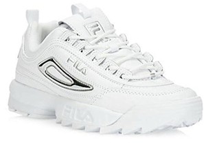 fila disruptor 2 white and silver