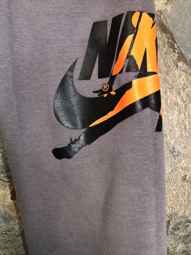 Vintage 90s Nike Air Jordan Spell Out Jump Man Sweatpants Kids Boys 4-6 Years - Picture 3 of 8