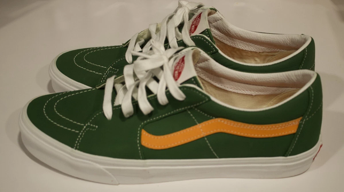 Vans Sk8 Low Leather Shoes Sneakers Men s Size 12 Green Trainers
