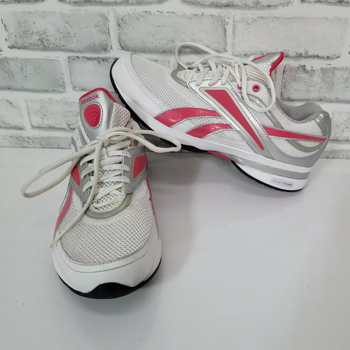 Reebok EasyTone 9.5 Walking Athletic Toning Sneakers White Shoes J17649 | eBay