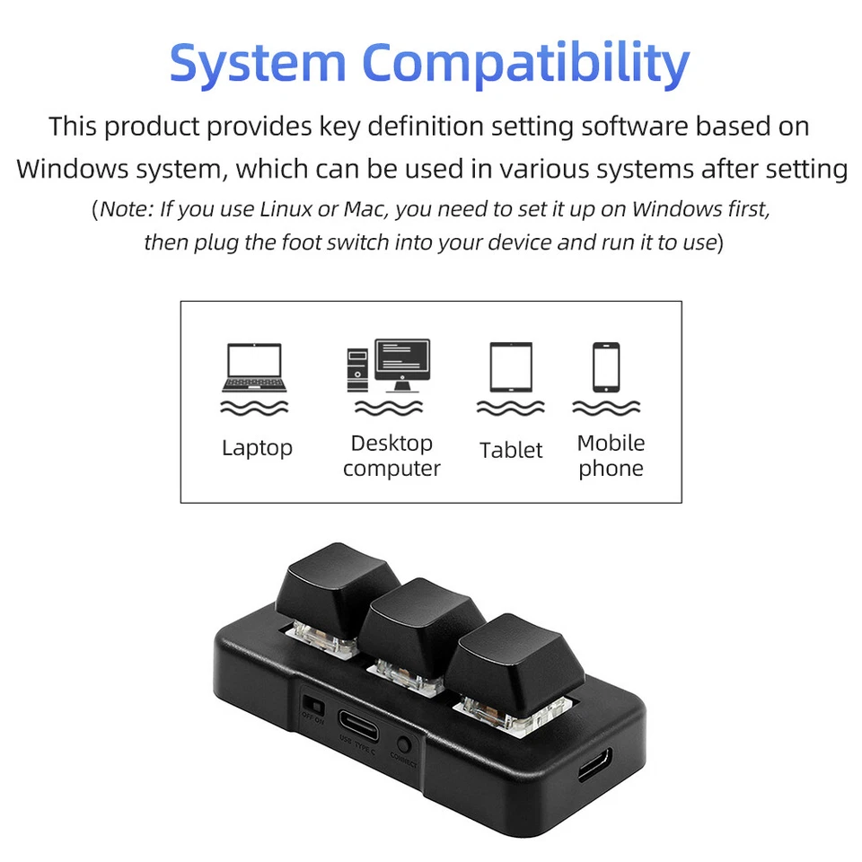 MK321BT 3-  Customized Keyboard with Mechanical Blue Switch USB+ H9F9 - Image 3 of 4