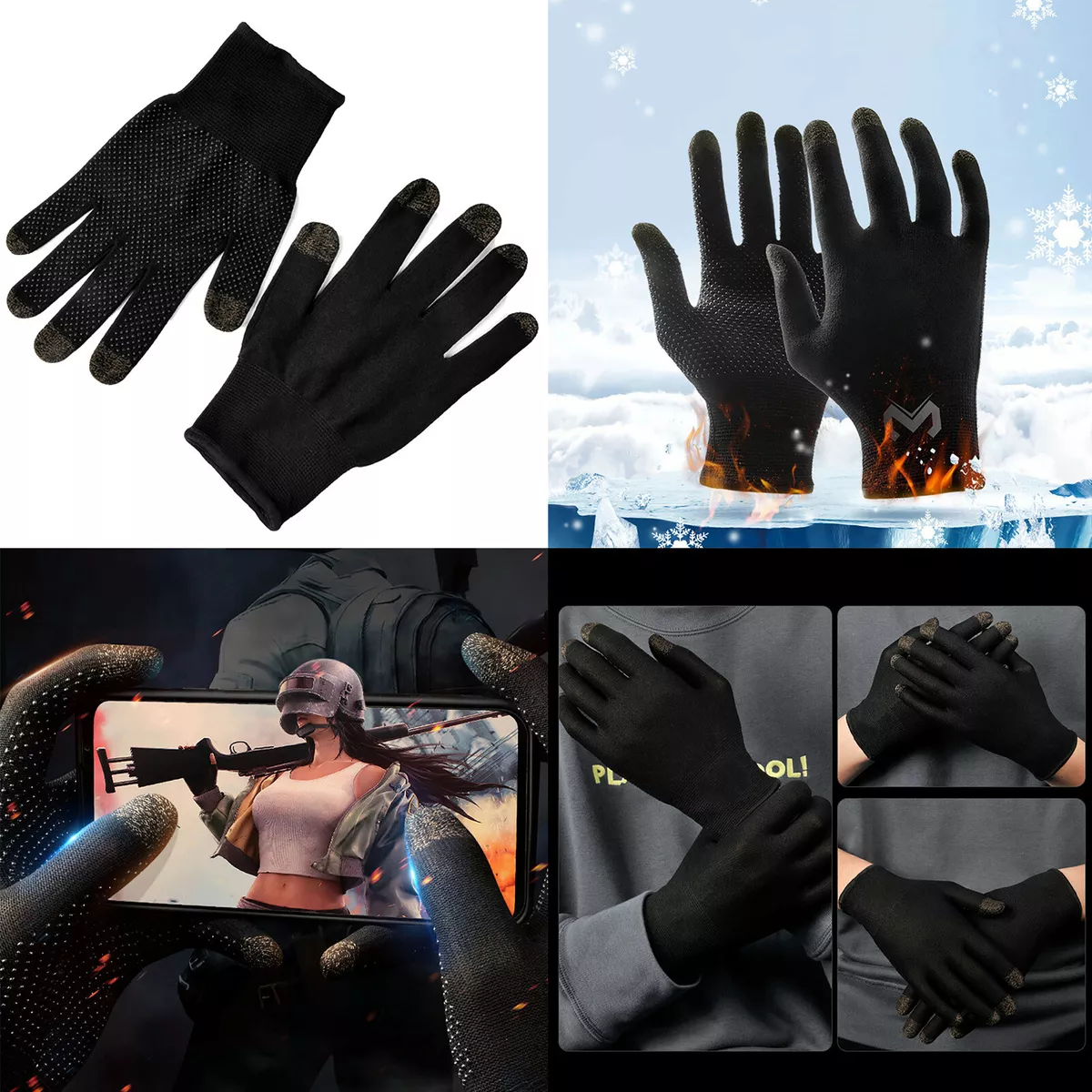  Mobile Game Finger Caps Non-Slip Touch Screen Gloves