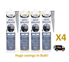 4x Grey Flash Mate Silicone Lead Sealant Roofing Flashing Leaks Repair Sheet
