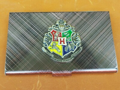 HARRY POTTER ''Draco Dormiens Nunquam Titillandus'' Emblem on BUSINESS CARD CASE