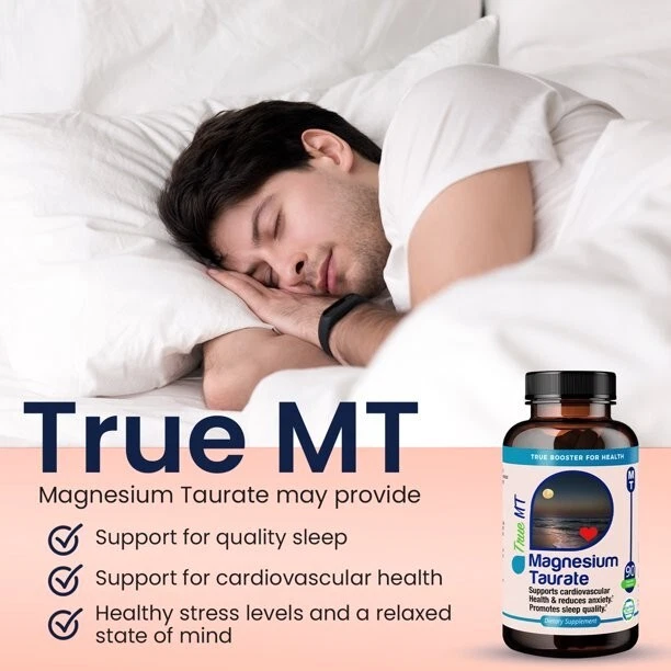 TrueMed Magnesium Taurate for Sleep and Cardiovascular Health 1500 mg 90 Capsule - Image 2 of 4