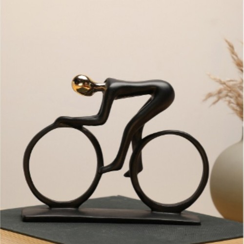 Moderne abstrakte Harz Radfahrer Statue Fahrradfahrer Statue Bike Racer - Bild 5 von 6
