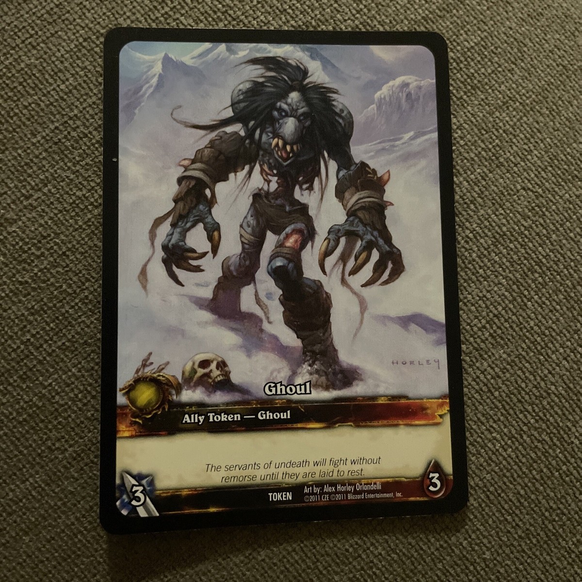 1) World of Warcraft WoW TCG Ghoul Ally Token Promo Card. L502* | eBay