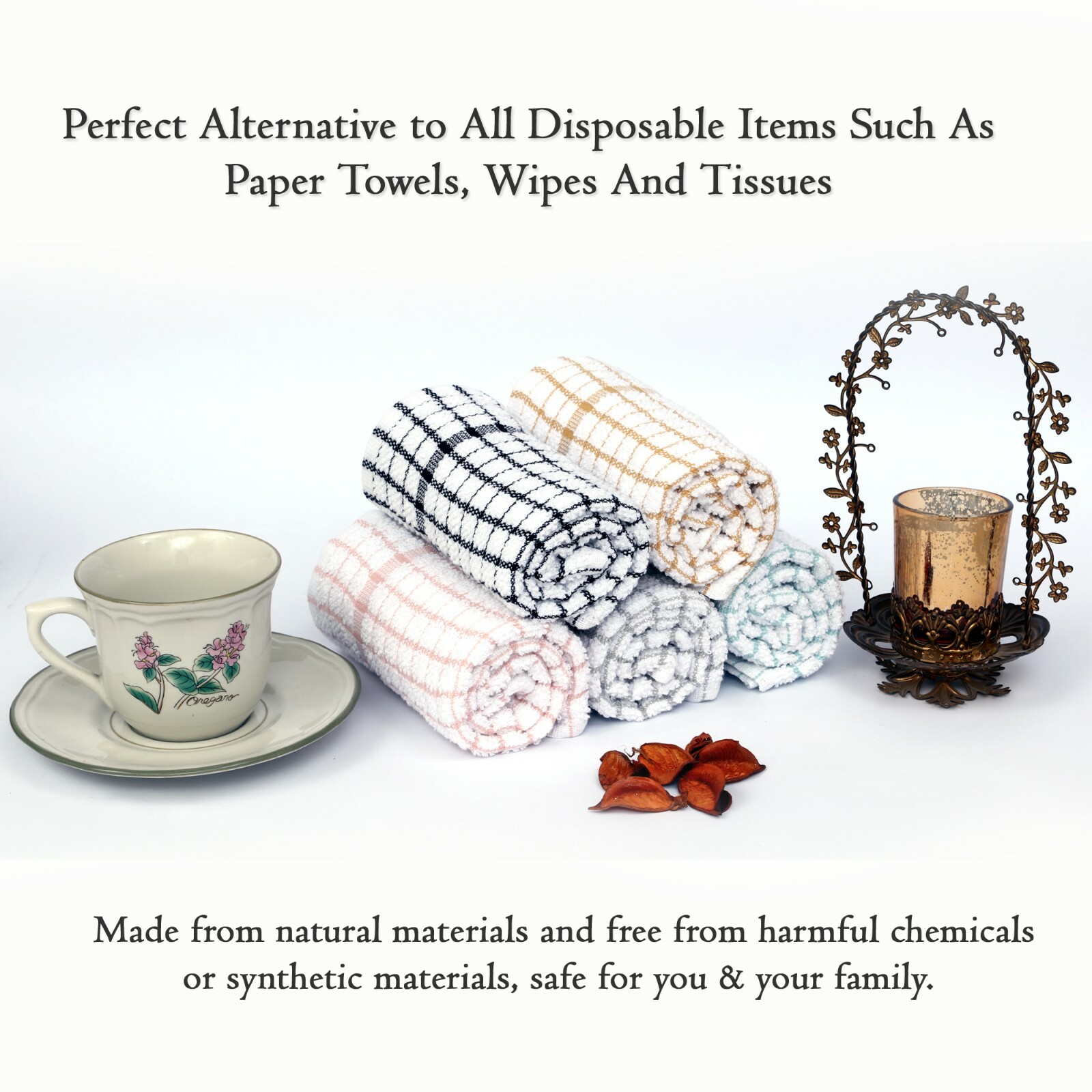 Terry Tea Towels 100 Egyptian Cotton Kitchen Cloths Dish cleaning Bar