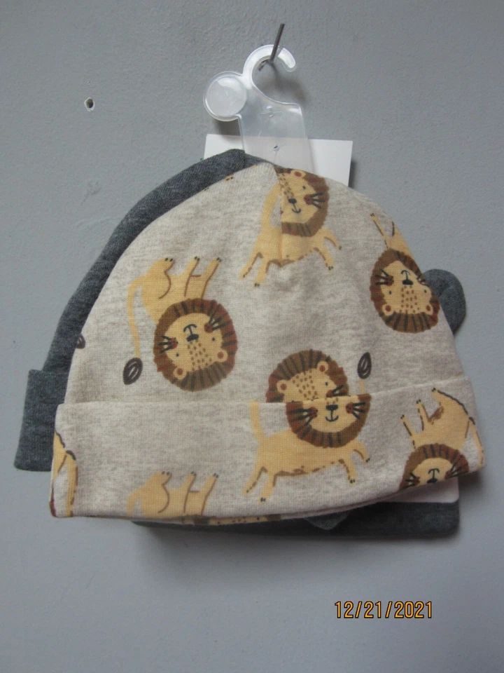 Gorras Gerber Bebé Niño 3 Piezas Gris León Talla 0-6M Foto 3 de 3