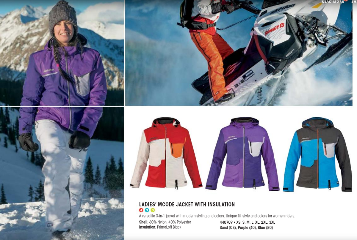 NEW BRP SKI-DOO LADIES' MCODE JACKET WITH INSULATION SIZE SMALL